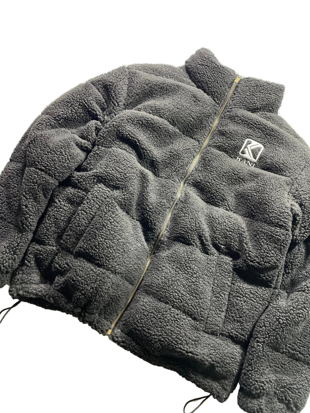 Karl Kani Retro Teddy Puffer Jacke / Schwarz / Neu mit Etikett