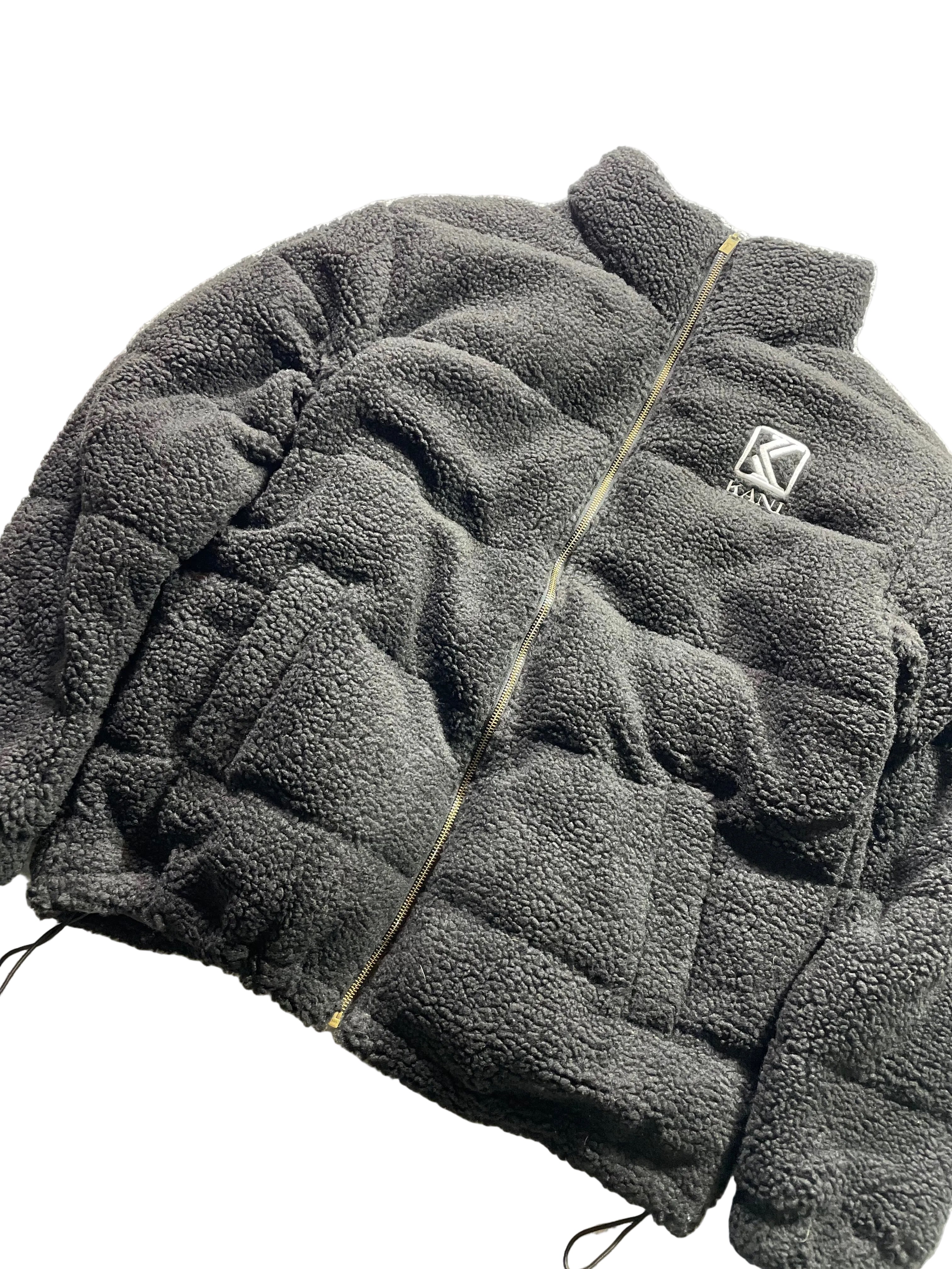 Karl Kani Retro Teddy Puffer Jacke / Schwarz / Neu mit Etikett