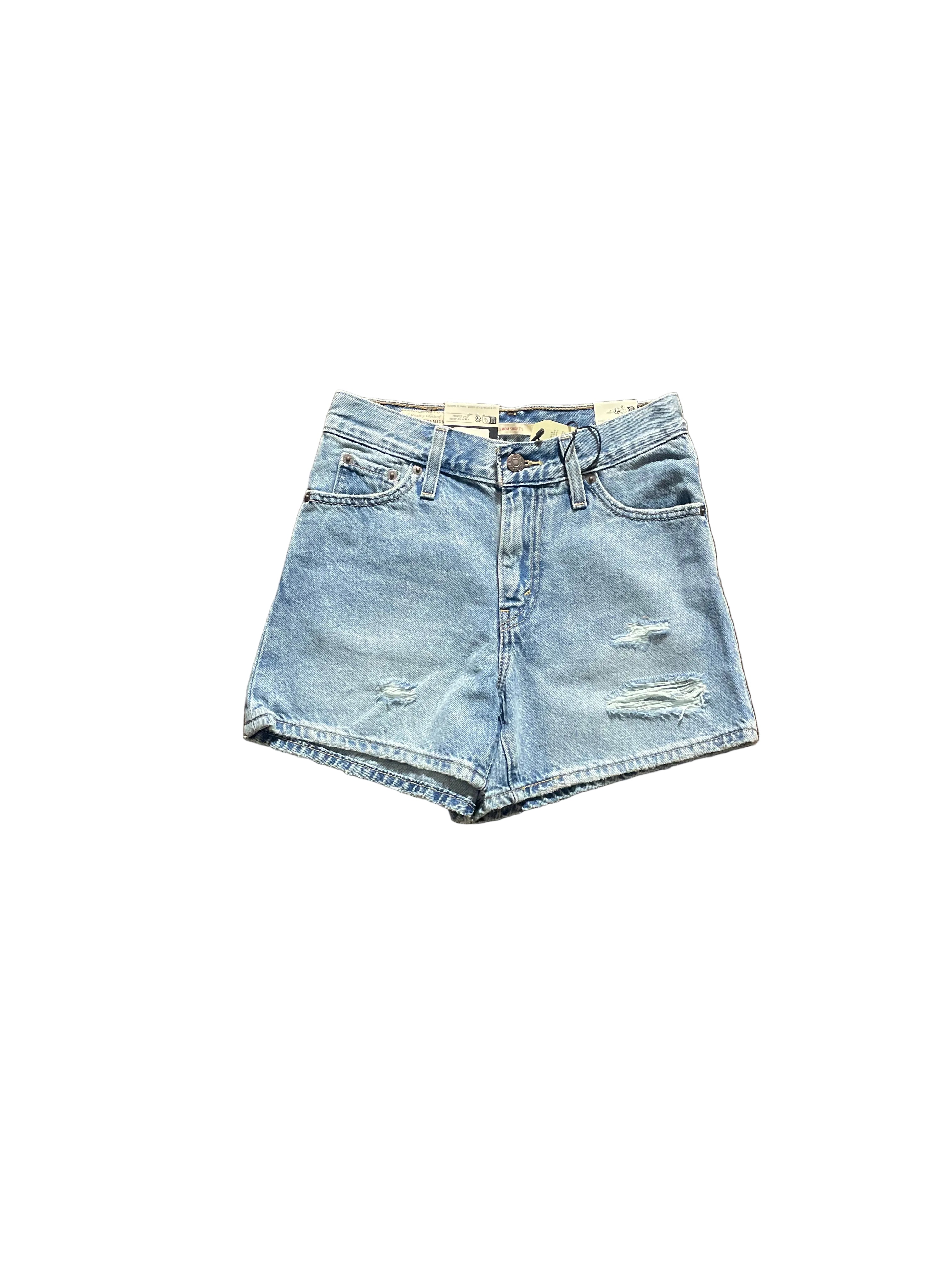 Levi’s Damen 80’s Moms Shorts | Blau/Hellblau | Neu mit Etikett