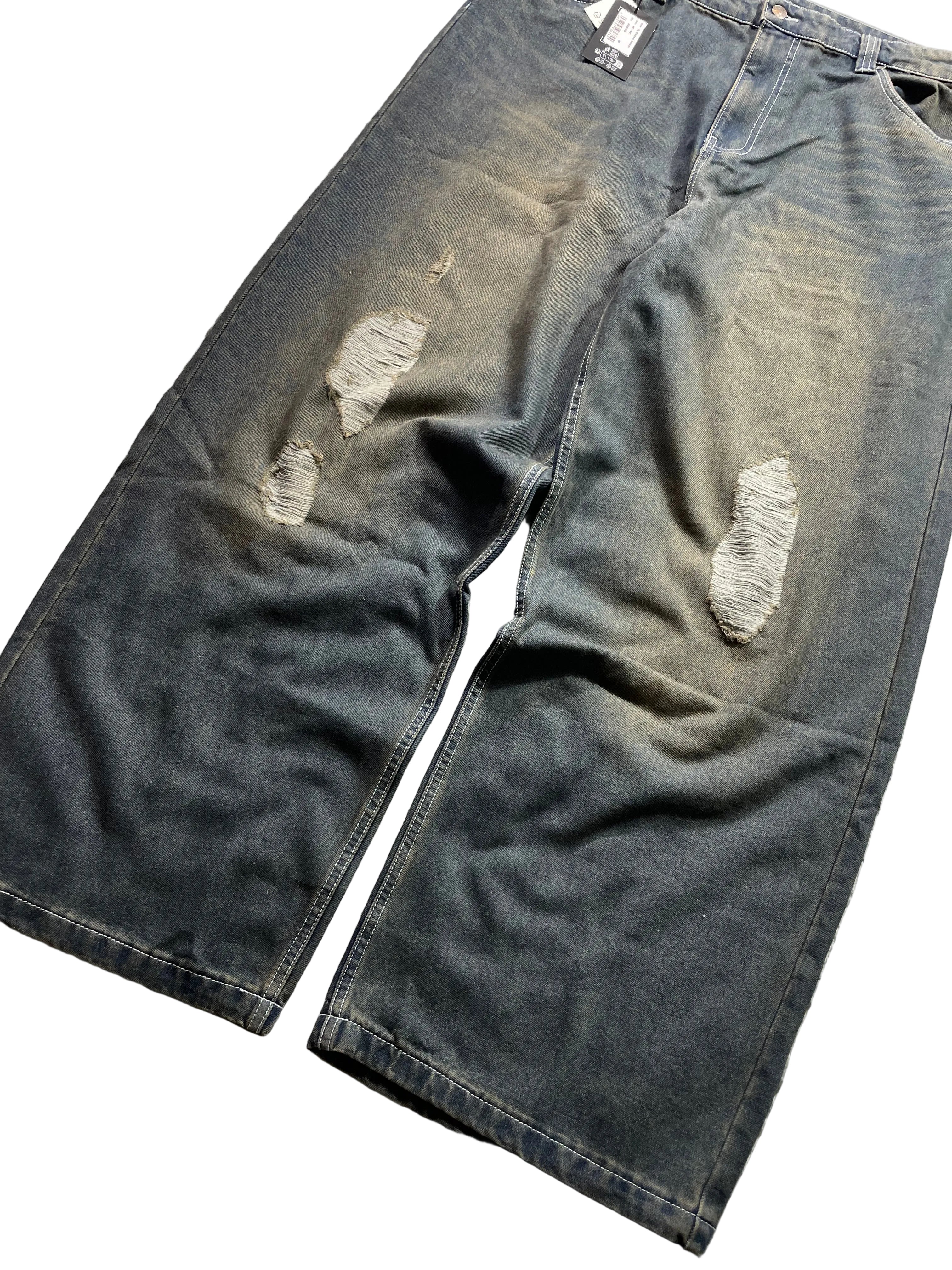 Karl Kani OG Distress Relaxed Baggy Jeans / Neu mit Etikett