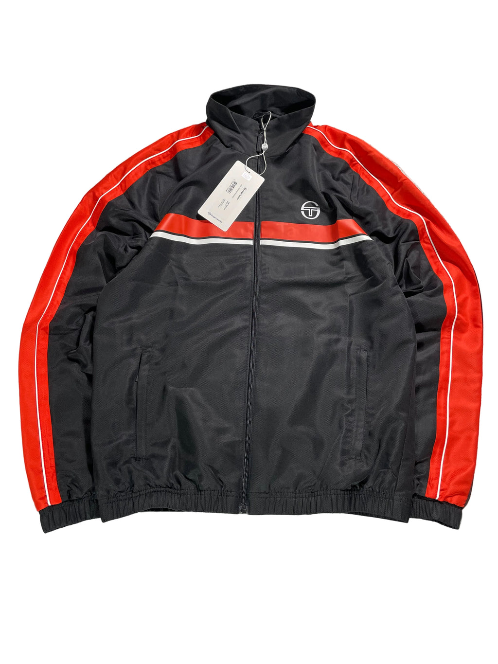 Sergio Tacchini Anzug Schwarz | Orange | Neu mit Etikett | S