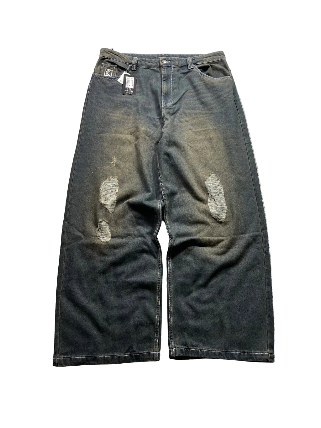 Karl Kani OG Distress Relaxed Baggy Jeans / Neu mit Etikett
