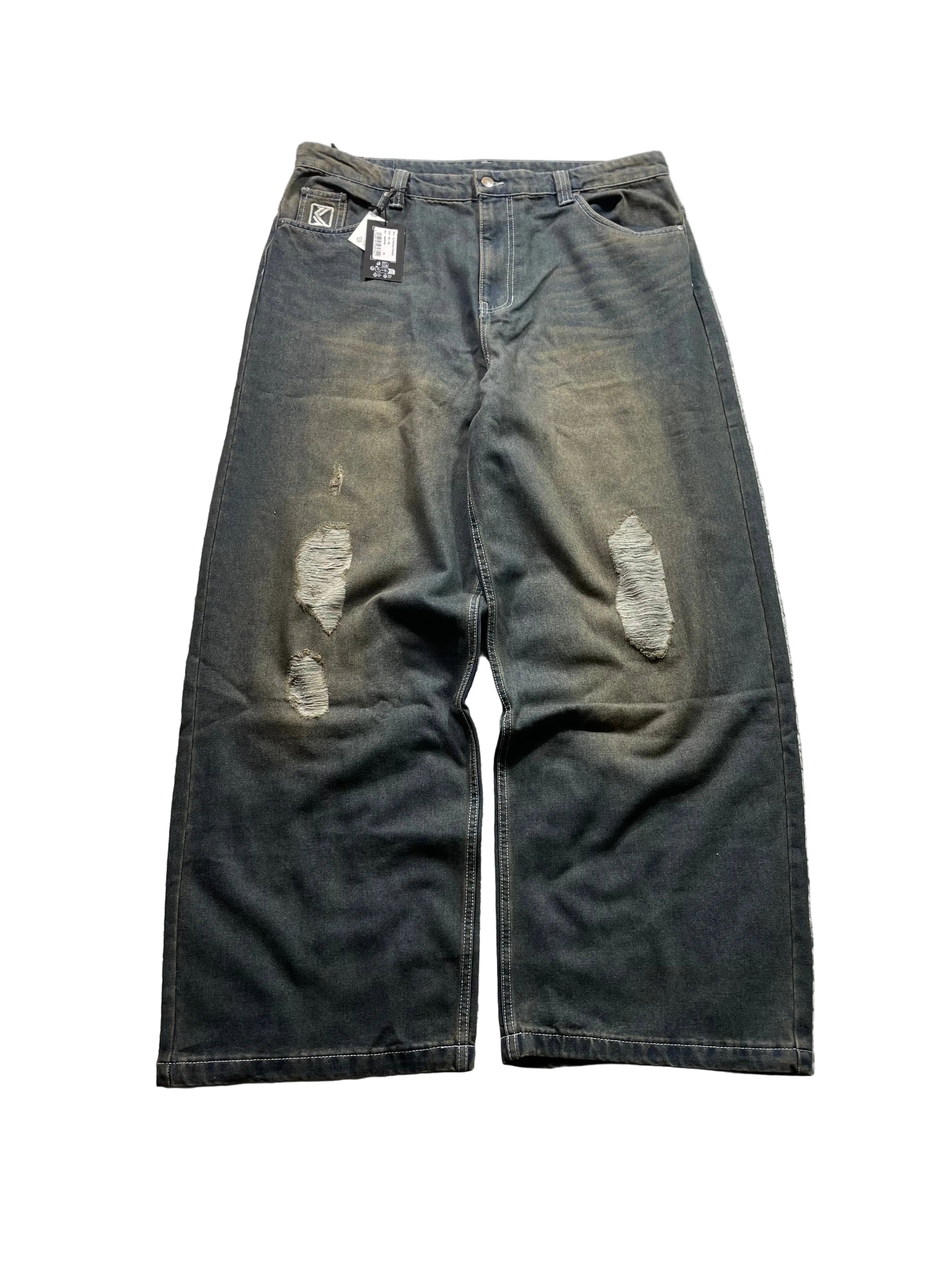 Karl Kani OG Distress Relaxed Baggy Jeans / Neu mit Etikett