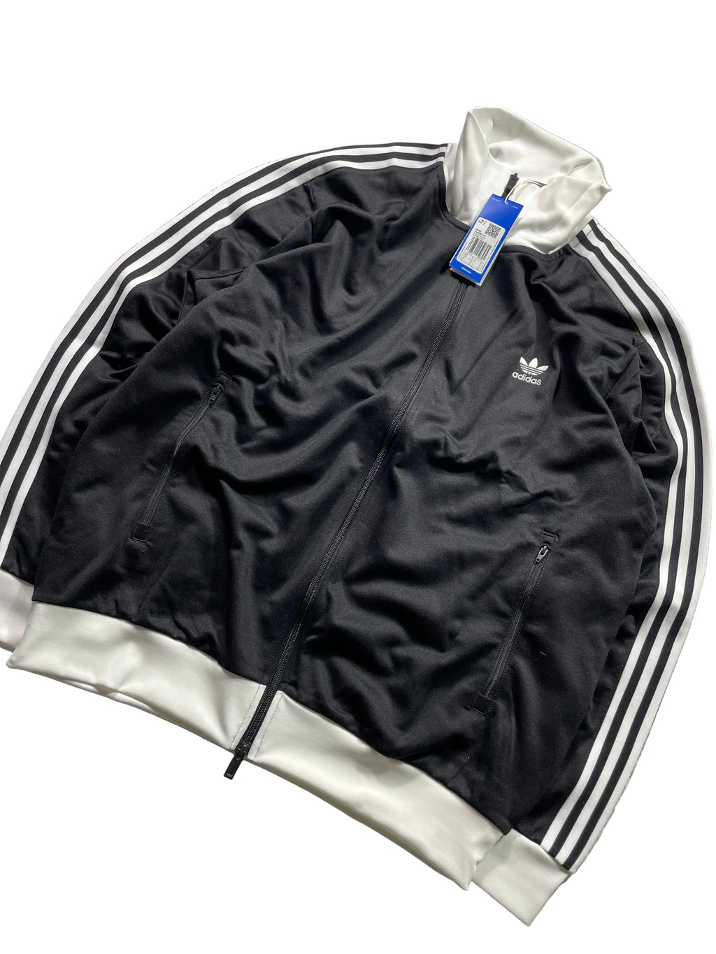 Adidas Beckenbauer Jacke | Schwarz Weiß | Neu mit Etikett