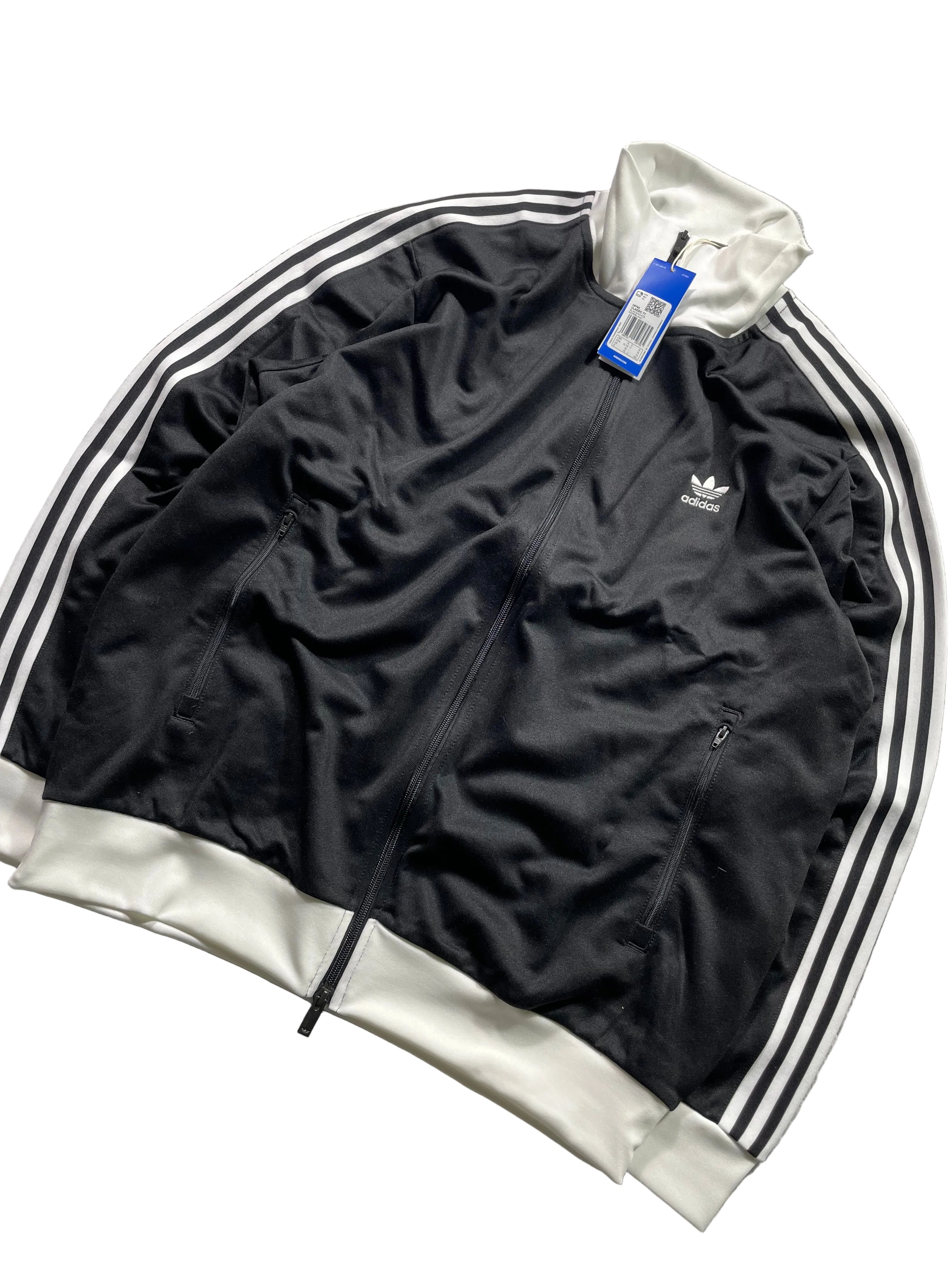 Adidas Beckenbauer Jacke | Schwarz Weiß | Neu mit Etikett